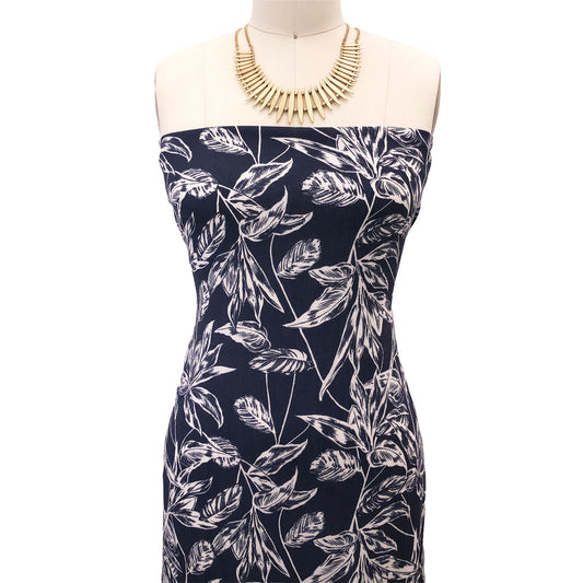 PD-2796-636-DENIM-CREAM - PRINTED CREPON 100% RAYON CREPON