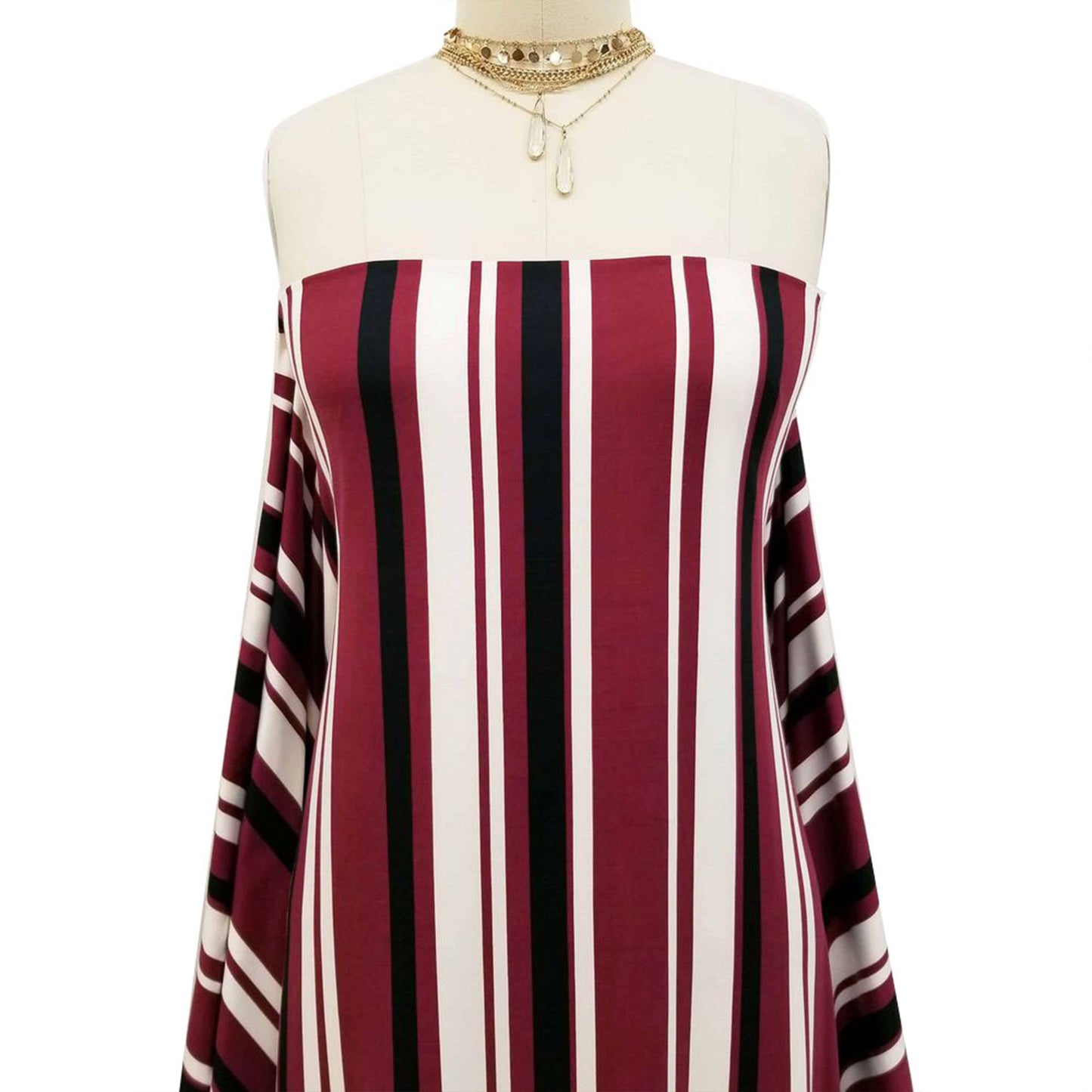 PD-628-668-BURGUNDY-BLACK - PRINTED DTY 92% POLY 8% SPANDEX DTY DOUBLE SIDED BRUSH