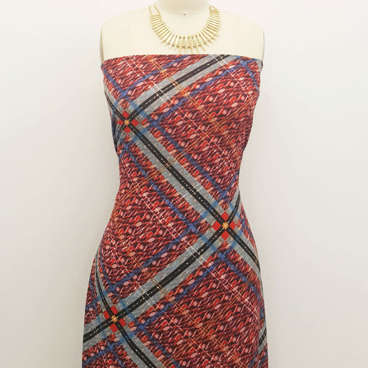 PD-681-586-CHOCOLATE-TOMATO - PRINTED CREPE CHIFFON 97% POLY 3% SPANDEX