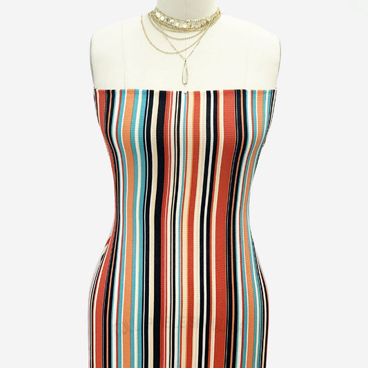 PD-706-586-CRANBERRY-AQUA - PRINTED CREPE CHIFFON 97% POLY 3% SPANDEX