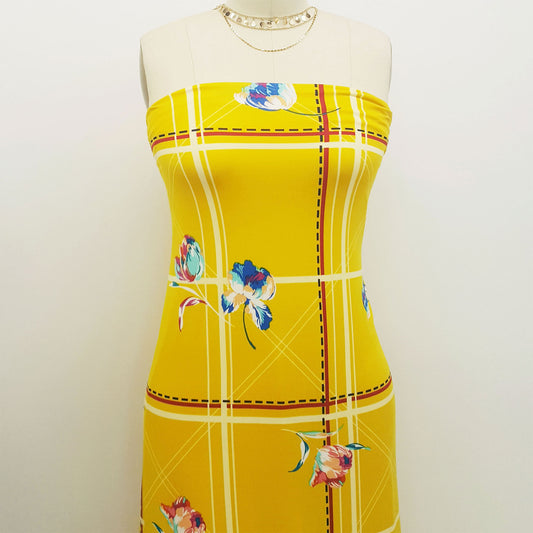 PD-714-668-GOLDEN-MUSTARD-AQUA - PRINTED DTY 92% POLY 8% SPANDEX DTY DOUBLE SIDED BRUSH