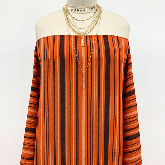 PD-733-734-SPICY-ORANGE-BLACK - PRINT WOOL PEACH 100% POLYESTER