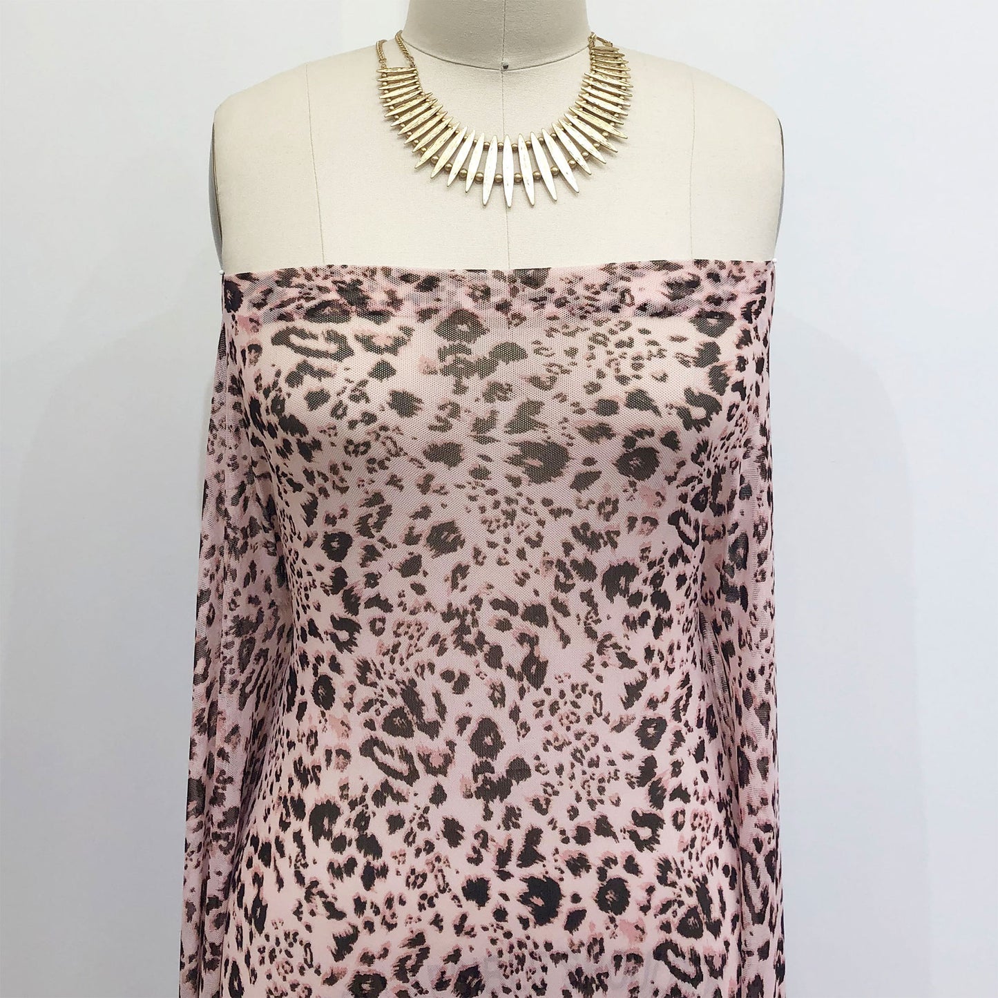 PD-907-453-DUSTY-PINK-CHOCO - PRINTED POLY POWER MESH 92%POLY 8%SPANDEX