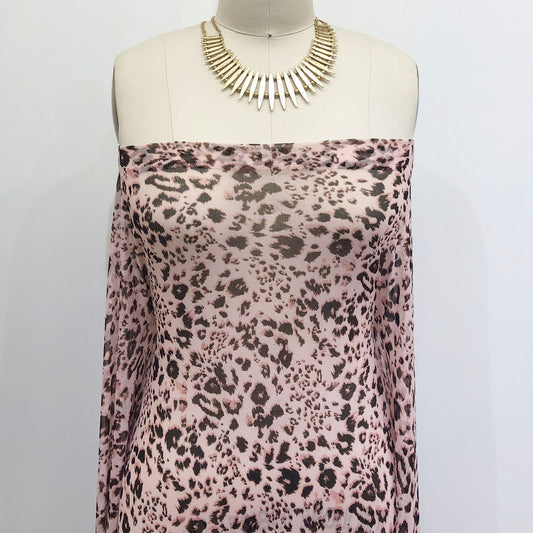 PD-907-453-DUSTY-PINK-CHOCO - PRINTED POLY POWER MESH 92%POLY 8%SPANDEX