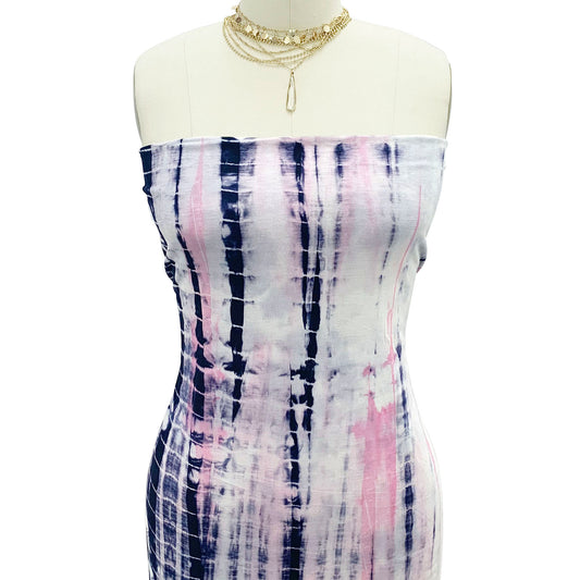 PT-1500-HVY-RSJ-NAVY-PINK - HAND TIE DYE RSJ 95% RAYON 5% SPANDEX JERSEY