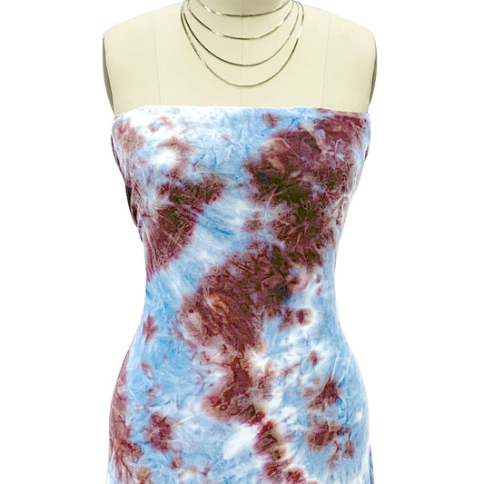 PT-2407-668-SKY-BLUE-PLUM - HAND TIE DYE 92%POLY 8%SPANDEX DTY DOUBLE SIDED BRUSH