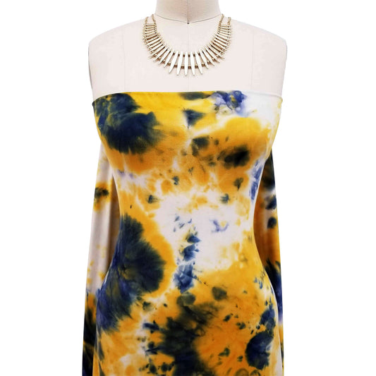 PT-807-668-NAVY-GOLDEN-MUSTARD - HAND TIE DYE 92%POLY 8%SPANDEX DTY DOUBLE SIDED BRUSH