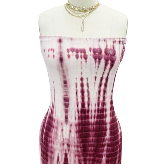 PT-811-668-WINE - HAND TIE DYE 92%POLY 8%SPANDEX DTY DOUBLE SIDED BRUSH