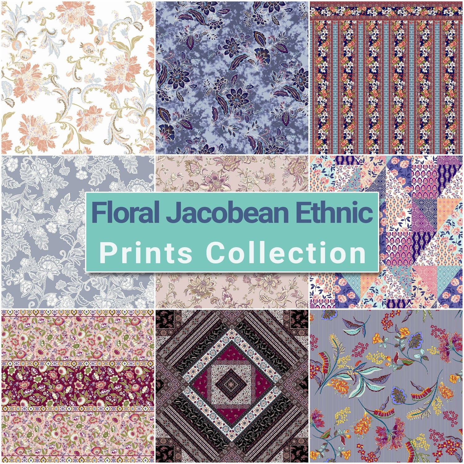 Floral Jacobean Ethnic