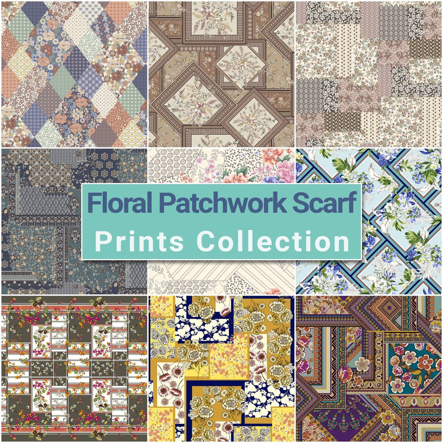 Floral Patchwork/ Scarf