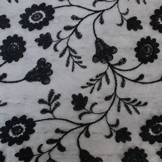 570-LACE EMB 100% NYLON COTTON EMBROIDERED