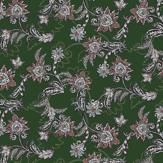 DP-02-596-ARMY-GREEN-SIERRA - PRINTED FRENCH TERRY LOOP 65% RAYON 35% POLY SLUB FLEECE