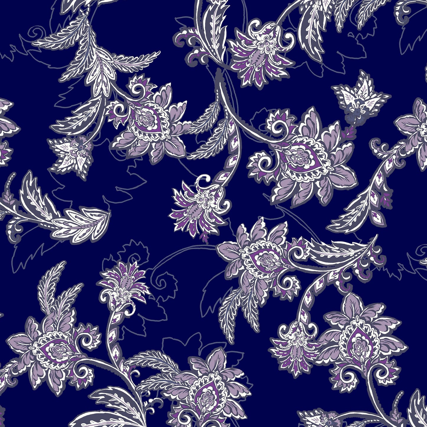 DP-02-596-NAVY-DUSTY-LAVENDER - PRINTED FRENCH TERRY LOOP 65% RAYON 35% POLY SLUB FLEECE