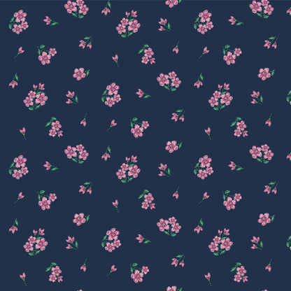 DP-10004-RIND-NAVY-FUCHSIA - PRINTED RIND CREPE SP 100% POLYESTER