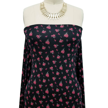 DP-10005-504-BLACK-RED - PRINTED WOOL DOBBY 100% POLYESTER