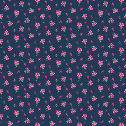 DP-10005-504-NAVY-FUCHSIA - PRINTED WOOL DOBBY 100% POLYESTER