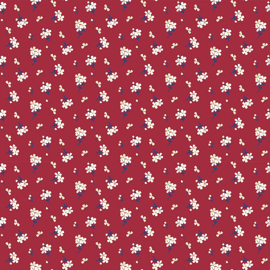 DP-10005-504-RUBY-CAMEL - PRINTED WOOL DOBBY 100% POLYESTER