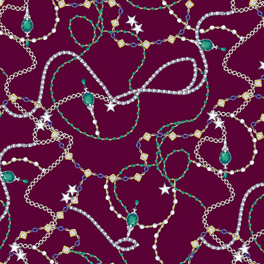 DP-1008-506-BURGUNDY-EMERALD-PRINTED FRENCH TERRY 63%POLY  33%RAYON  4% SPANDEX