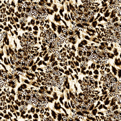 DP-1011-756-HC-OFFWHITE-GOLDEN-BROWN - PRINTED HACCI BRUSHED 97% POLY 3% SPANDEX