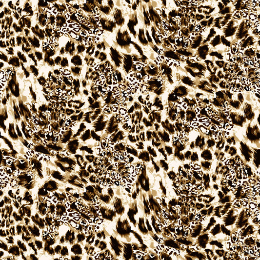 DP-1011-756-HC-OFFWHITE-GOLDEN-BROWN - PRINTED HACCI BRUSHED 97% POLY 3% SPANDEX