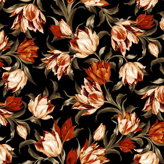 DP-1018-772-BLACK-FIESTA - 95% POLY 5% SPANDEX VELVET BURNT-OUT RIB