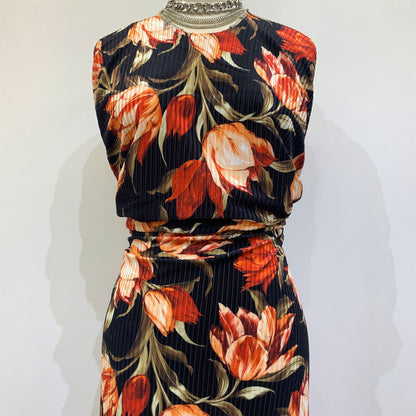 DP-1018-772-BLACK-FIESTA - 95% POLY 5% SPANDEX VELVET BURNT-OUT RIB