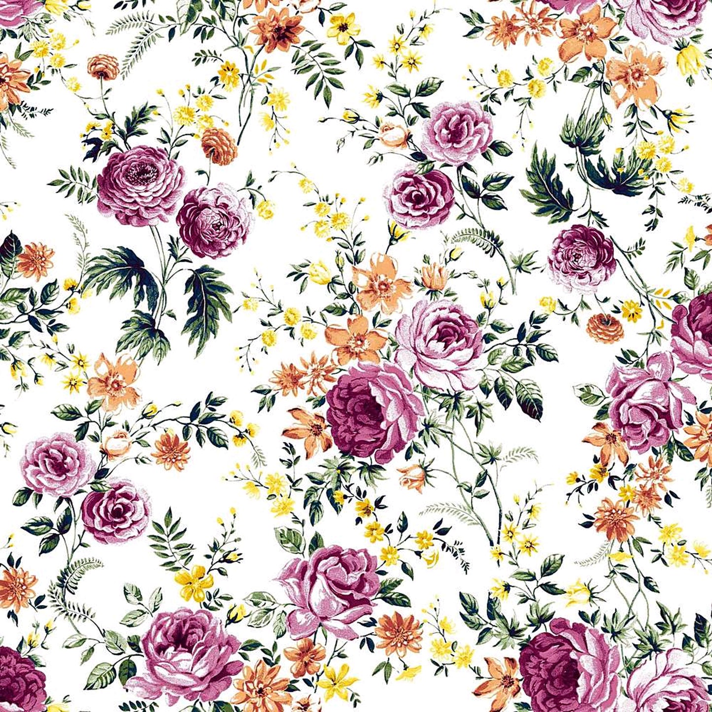 DP-1030-504-OFFWHITE-ROSE - PRINTED WOOL DOBBY 100% POLYESTER