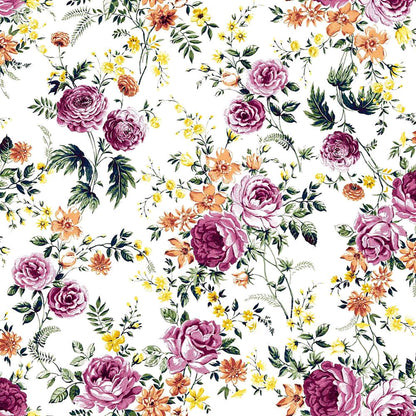 DP-1030-504-OFFWHITE-ROSE - PRINTED WOOL DOBBY 100% POLYESTER