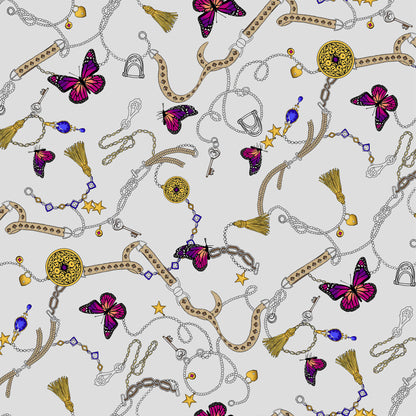 DP-1035-756-HC-HEATHERGREY-DEEP-ORCHID - PRINTED HACCI BRUSHED 97% POLY 3% SPANDEX