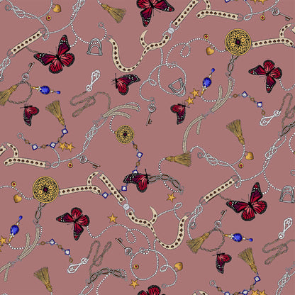 DP-1035-756-HC-ROSE-GOLD-RED - PRINTED HACCI BRUSHED 97% POLY 3% SPANDEX