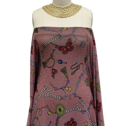 DP-1035-756-HC-ROSE-GOLD-RED - PRINTED HACCI BRUSHED 97% POLY 3% SPANDEX