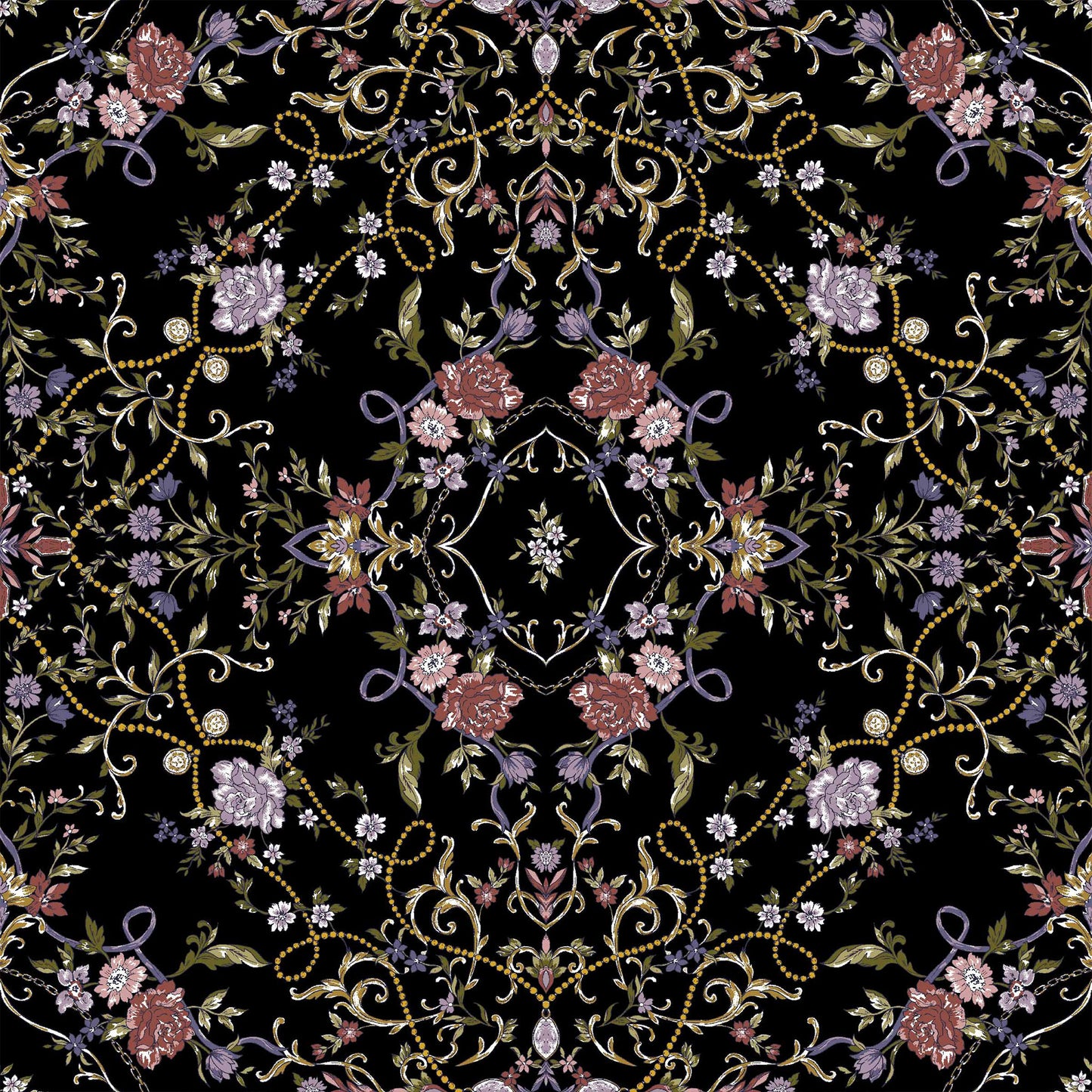 DP-1037-703-BLACK-MARSALA - PRINTED TWIST CREPE 92% POLY 8% SPANDEX