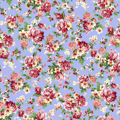 DP-1051-504-BLUE-HOT-PINK - PRINTED WOOL DOBBY 100% POLYESTER