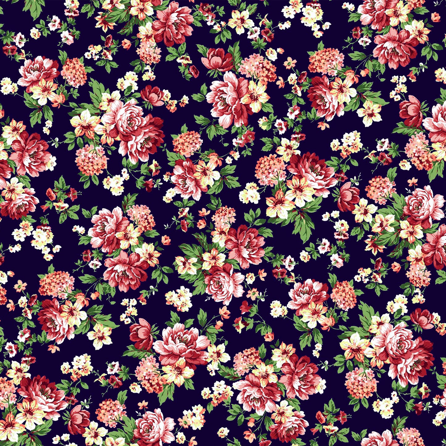 DP-1051-504-NAVY-RED - PRINTED WOOL DOBBY 100% POLYESTER