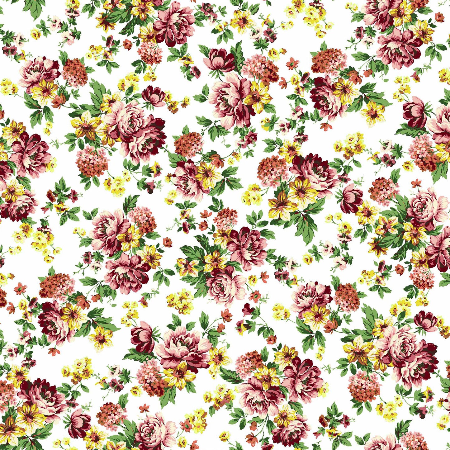 DP-1051-504-OFFWHITE-ROSE - PRINTED WOOL DOBBY 100% POLYESTER
