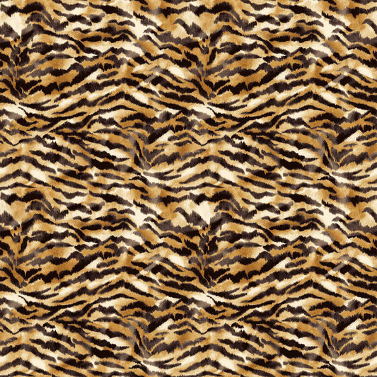 DP-1058-756-HC-HEATHERGRAY-GOLDEN-BROWN - PRINTED HACCI BRUSHED 97% POLY 3% SPANDEX