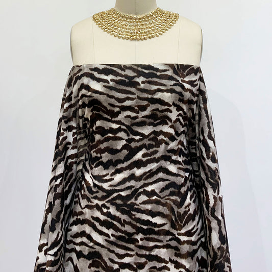 DP-1058-756-HC-SILVER-IRON - PRINTED HACCI BRUSHED 97% POLY 3% SPANDEX