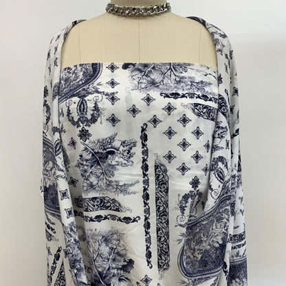 DP-1060-734-OFFWHITE-GREY - PRINT WOOL PEACH 100% POLYESTER