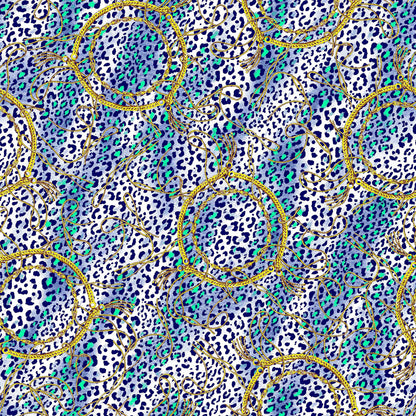 DP-1066-703-BLUE-LEMON - PRINTED TWIST CREPE 92% POLY 8% SPANDEX