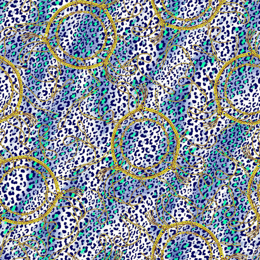 DP-1066-703-BLUE-LEMON - PRINTED TWIST CREPE 92% POLY 8% SPANDEX