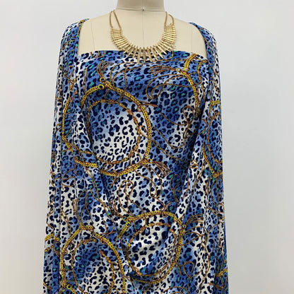 DP-1066-703-BLUE-LEMON - PRINTED TWIST CREPE 92% POLY 8% SPANDEX