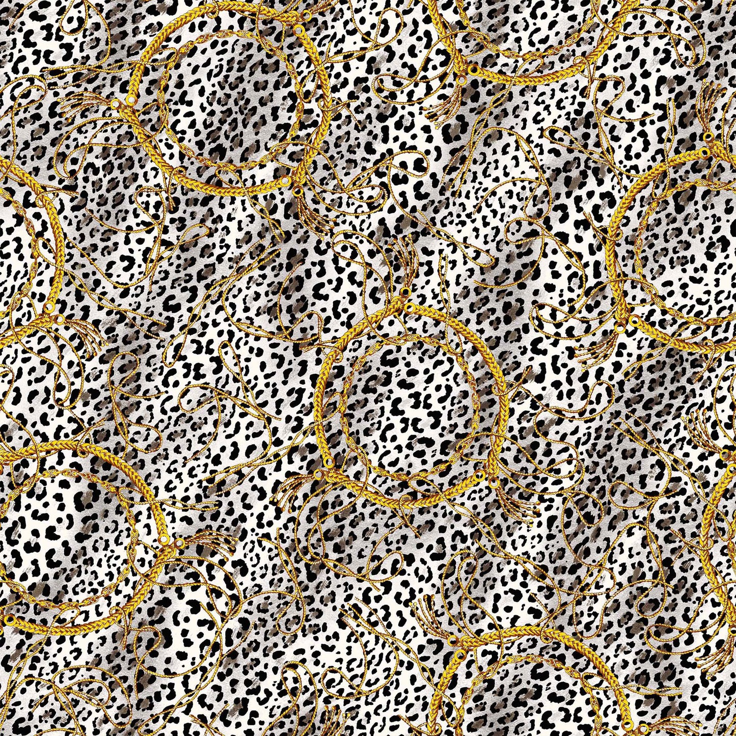 DP-1066-703-GREY-GOLD - PRINTED TWIST CREPE 92% POLY 8% SPANDEX