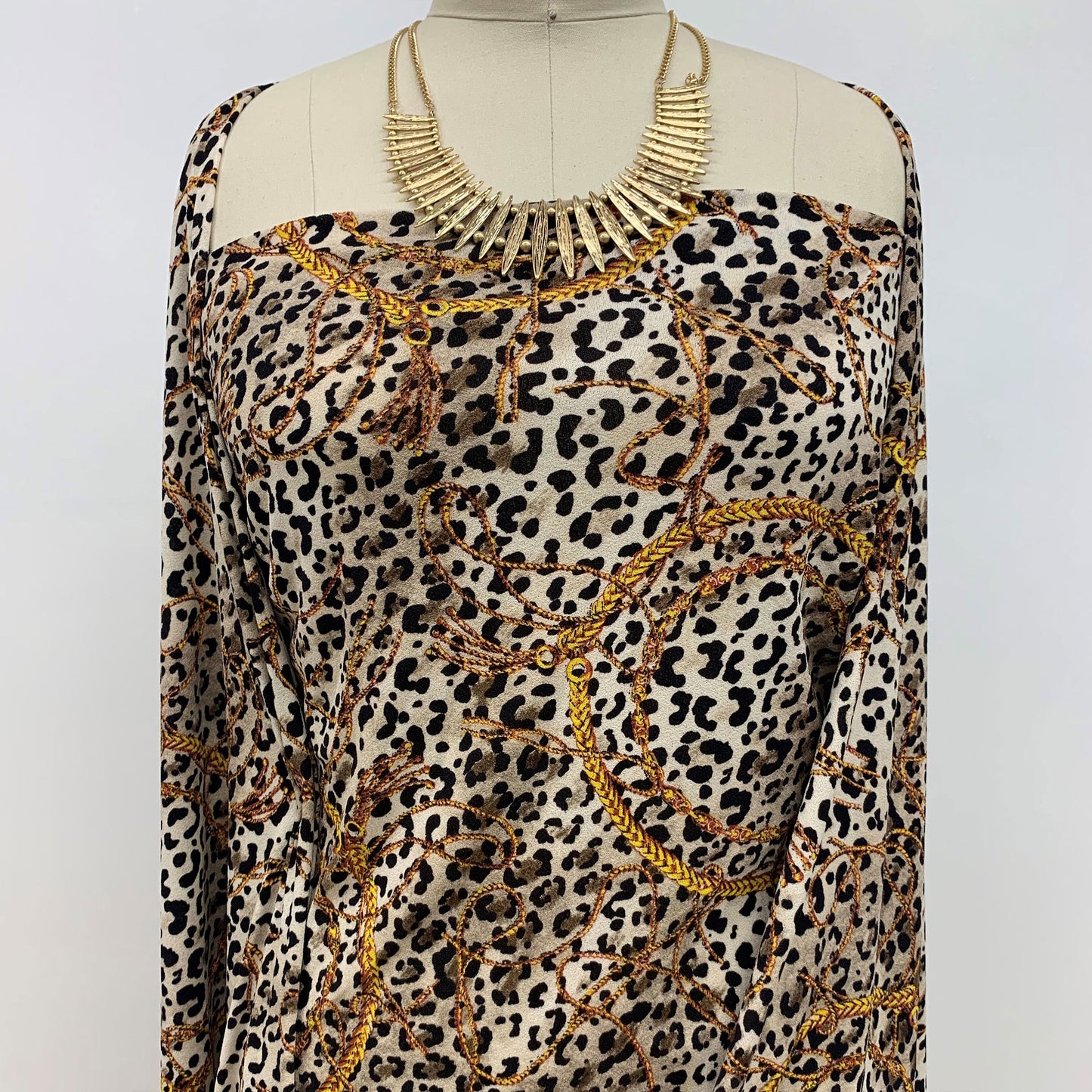 DP-1066-703-NEUTRAL-GOLD - PRINTED TWIST CREPE 92% POLY 8% SPANDEX