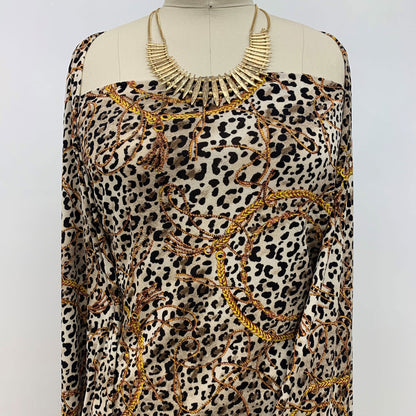 DP-1066-703-NEUTRAL-GOLD - PRINTED TWIST CREPE 92% POLY 8% SPANDEX