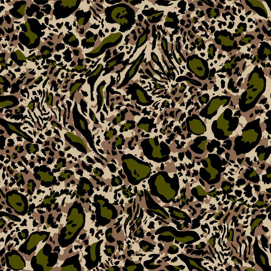 DP-1074-506-NATURAL-OLIVE-PRINTED FRENCH TERRY 63%POLY 33%RAYON 4% SPANDEX