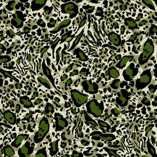 DP-1074-506-TAUPE-ARMY-GREEN-PRINTED FRENCH TERRY 63% POLY 33%RAYON 4% SPANDEX