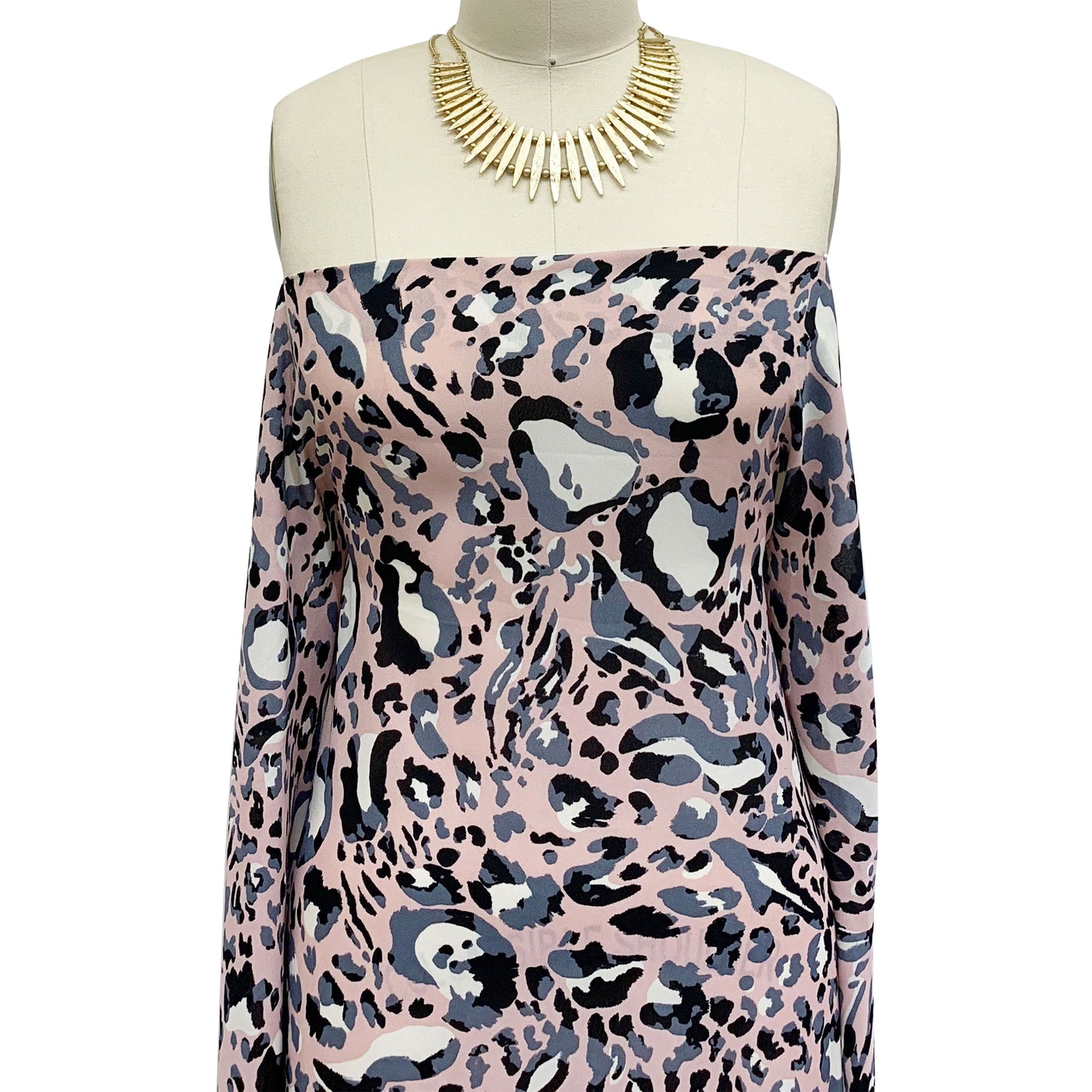 DP-1075-504-DUSTY-PINK-GREY - PRINTED WOOL DOBBY 100% POLYESTER