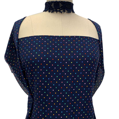 DP-1081-504-NAVY-RED - PRINTED WOOL DOBBY 100% POLYESTER