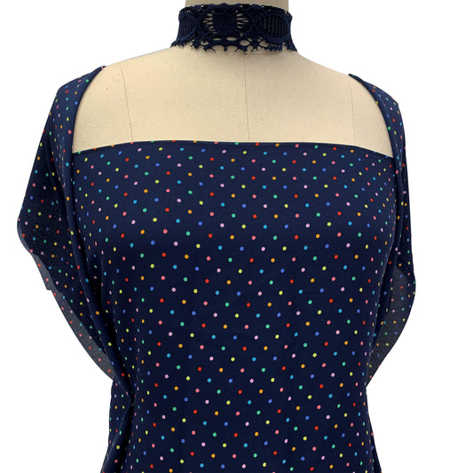 DP-1081-504-NAVY-RED - PRINTED WOOL DOBBY 100% POLYESTER