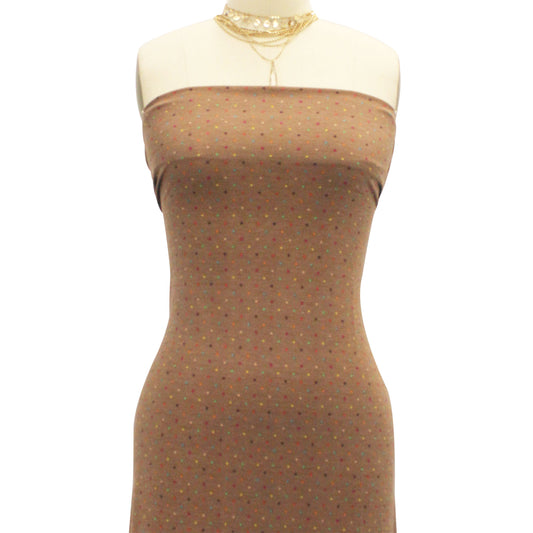 DP-1081-506-COCOA-GREEN-PRINTED FRENCH TERRY 63% POLY 33% RAYON 4% SPANDEX